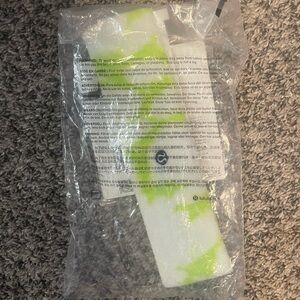 lululemon athletica White and Neon Green Headband